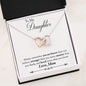Two Hearts Necklace Embellished with Cubic Zirconia Stones - High Quality Stainless Steel or 18K Gold Finish